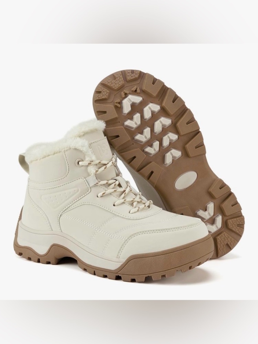 Winter Snow Boots for Women Warm Fur Lined Anti-skid Ankle Boots.Size 10